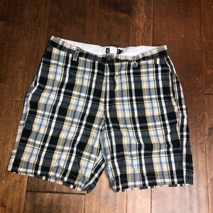 Plaid Button Up Shorts